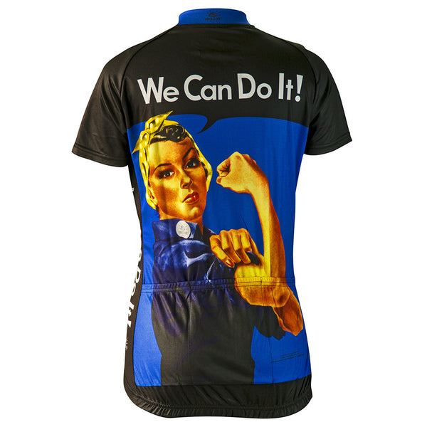 Rosie the Riveter Blue Cycling Jersey (Women's)